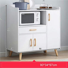 KCCCC Armadio Console Armadio di stoccaggio, armadietto da appoggio in Fermo con cassettiera 3 cassetti 1 Porta Sala da Pranzo (Color : Brown, Size : 90x34x97cm)