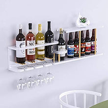 AILI Casa e Cucina Porta Bottiglie da Vino Scaffale a Parete Appeso del Supporto della Tazza del scaffale del Vino di Legno Solido fissato al Muro del Metallo Porta Bottiglie da Vino