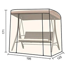 Angel Living Premium Dondolo Protettiva, 195 * 125 * 171CM per la Maggior Parte degli Swing da Giardino di Hollywood, Resistente all'Acqua/UV con 2 Chiusure Lampo