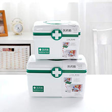 koigjh Contenitore per Medicinali Pratico Portatile per Famiglie Soccorso A Doppio Strato Contenitore per Medicinali per Bambini in Plastica per Uso Domestico