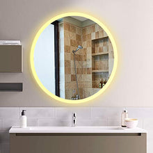 HL LED luce bagno specchio touch interruttore intelligente deappannamento pannello posteriore φ70cm, adatto per ristorante bar bagno-WhiteA-50CM