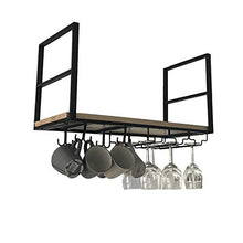 JHGJBJ Hanging Cremagliera del Vino, Battuto Titolare Bicchiere di Vino Appeso A Soffitto in Ferro, Mensola Multifunzionale con Ganci, Appesi Mangiatoie E Scaffali di Stoccaggio (Size : 100x30x50cm)