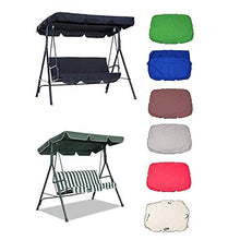 Gartenhof - Copertura per altalena da soffitto, in poliestere, 190T, 142 x 120 x 18 cm, colore: Nero