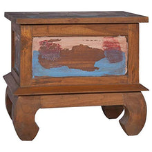 Tidyard Comodino in Legno Massello di Recupero con Cassetto,Comodino Camera da Letto Vintge con Cassetto,Comodino Cameretta con Cassetto,Comodino con Cassetto,Comodino Vintage Classico 45x35x40 cm