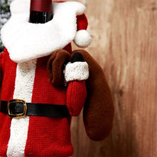 LIOOBO Decorazioni per la Bottiglia di Vino di Natale Decorazione Maglione Lavorato a Maglia Decorazioni per Bottiglia di Vino di Babbo Natale