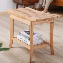 bambù Impermeabile Panchina, Doccia Sgabello, Conservazione Organizzatore Ecologia Antiscivolo Deadweight 250kg con Ripiani per Interni Bagno, All'aperto LSXIAO (Size : 59.5x30.5x44cm)