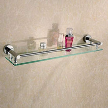 GDFEH Scaffale Doccia in Ottone residenza in Ottone da Bagno in Vetro Bagno Scaffale per Bagno in Vetro Scaffale per Doccia in Vetro temperato