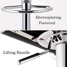 Sgabello da Bar con Schienale e Poggiapiedi-Sedia Alta Girevole a 360 ° Regolabile in Altezza,Base in Acciaio Cromato da 16inch,per Cucina Ristorante Bar(Caricabile 130kg)