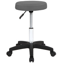 MIADOMODO Set di 2 sgabelli girevoli, Sgabelli Pieghevoli, Altezza Regolabile, da Bar, Comodi, Grigio, da Lavoro, rotelle a Croce, Effetto Cromato