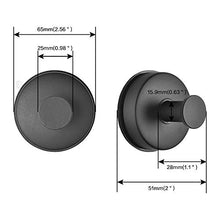 JOMOLA 2 ganci per asciugamani da bagno in acciaio inox con ventosa per appendere asciugamani da cucina, utensili da cucina, ganci a ventosa, nero opaco