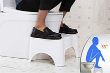 Sgabello WC per bambini e adulti, per la salute, poggiapiedi per WC, antiscivolo, contro stitichezza ed emorroidi, colore: bianco