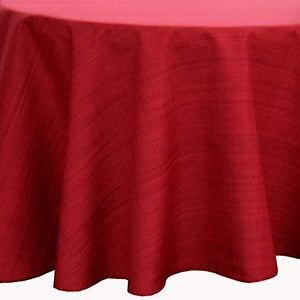 Kamaca - Tovaglia da giardino, perfetta per interni ed esterni, antimacchia, resistente alle intemperie, antipiega, Poliestere, Rot - Meliert, Tischdecke 145 cm rund