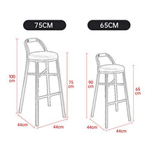 CMX-Barhocker Sgabelli da Bar Moderni con Schienale, Cucina di casa, bancone della Colazione, Altezza sedie da Bar con poggiapiedi, Altezza Seduta 65 cm / 75 cm
