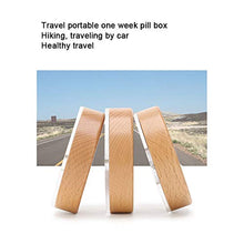 Dreamyep Portable Pillola Scatola di Legno con Portatile Pillola Bagagli Dispenser Mini Tablet Pillola Packaging Copertura in Acrilico Box