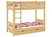 Erst-Holz Letto a Castello in Pino Anche per Adulti 90x200 divisibile e con cassettoni 60.16-09T100S2