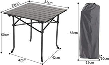 Tavolo da picnic all'aperto Tavolo da campeggio portatile, cima in alluminio e borsa da trasporto, scrivania pieghevole leggera, facile da pulire, prefetto per esterno, picnic, barbecue, festival, spi