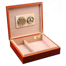 XZJJZ 20 Conte Caso Humidor Brown Cigar Box Legno di Cedro Cigar Caso Portatile della Cassa della Scatola umidificatore igrometro Cigar Humidor for Le Sigarette