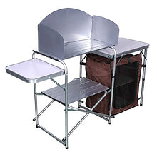 Tavolo da Cucina Mobile Pieghevole, Tavolo da Picnic All'aperto Tavolo in Lega di Alluminio Scaffale Portatile Multifunzionale in Alluminio A Doppio Strato, Carico Orso 30 kg / 66 Libbre