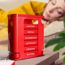 Scatole dei medicinali Kerpers® 7 giorni con 4 scomparti ciascuno - Made in Germany - portapillole, torre dei medicinali, portapillole, distributore di medicinali, portamedicinali per la conservazione