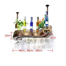 AT Calici Scaffalature Metalliche con Montaggio a Parete Attaccatura Del Supporto Di Bottiglia Del Vino Soffitto Holder Wine Rack a Muro | Attaccatura Del Supporto Di Wine Glass Metallo | V