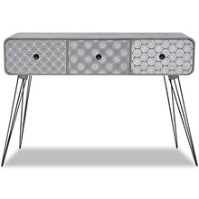 vidaXL Armadietto Laterale 3 Cassetti Grigio Cassettiera Madia Tavolo Consolle