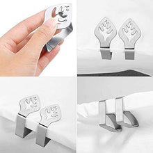 Clip per tovaglia U/B, 4 morsetti regolabili per copritavolo da cucina, ideale per casa, buffet, giardino, picnic, barbecue, matrimoni, feste fai da te (6,5 x 5 cm)
