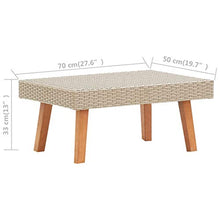Tidyard Set Divani da Giardino 2 pz con Cuscini in Polyrattan Beige,Set da Giardino per Giardini e Terrazzi,Set di Mobili Polirattan,Set Divano da Giardino,Divano a 2 Posti