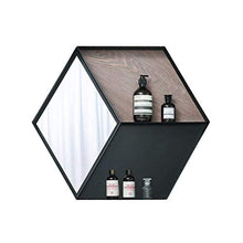 Chenbz Semplice in merito a Moderno Appeso Trucco Esagonale Specchio Muro di Ferro per Camera da Letto Camera da Letto Bagno Specchio da Bagno A ++