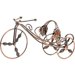 JUSTDOLIFE Supporto per vino da tavola per portabottiglie da vino triciclo creativo vintage per portabottiglie da vino