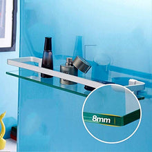 BNyszwj Mensola Bagno in Alluminio Mensola in Vetro temperato Rettangolo a Parete Mensola in Cromo Lucido (Taglia : 80cm)