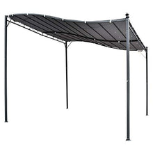 Outsunny Gazebo Pergola 3x3m da Esterno, Giardino o Terrazzo con Tenda Impermeabile Grigia