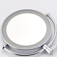 SHY Specchio per Il Trucco con luci, 8 Pollici Specchio per Trucco Specchio per Montaggio a Parete Specchio cosmetico con ingrandimento 3X Specchio da Bagno Doppio Lato d