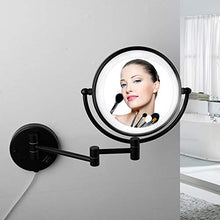 Skysep Specchio Cosmetico con Braccio Pieghevole,da Parete,Lato Senza Ingrandimento e con Ingrandimento 3X,Specchio Bagno Estensibile,360°Girevole Specchio da Barba