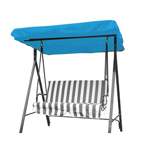 Altalene a baldacchino 3 posti swing sostituzione sedia da giardino Amaca Anti-UV del baldacchino di ricambio blu copertina per posti a sedere all'aperto da giardino ( Color : Blue , Size : One size )