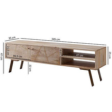 KADIMA Design TV Lowboard Garda in Legno massello TV comò Armadio Landhaus TV