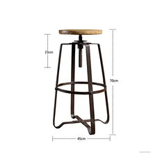 ChengBeautiful Sgabello Moderno Stile Classico Altezza Regolabile Bancone Sgabello in Legno Barra del Sedile Uso Cucina Bistrot sgabelli Alti (Color : Black, Size : 45x70x93cm)