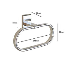 Flybath Ovale Anelli Portasciugamani Ottone Massiccio Finitura Cromato Lucida Bagno Porta Asciugamani Montaggio a Parete