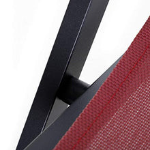 miozzi Set 2 Sedie Sdraio Pieghevoli in Alluminio 96,35x58x91,5 cm Rex Rosso