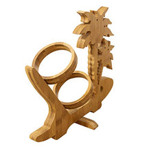 BAMBOO CRAFTS Portabottiglia Stabile e Pieghevole in Legno di bambù, Design Palme Adatto per Qualsiasi Bottiglia di Vino Ottimo per Far Risaltare La Bottiglia e Rallegrare Soggiorni E Cucine