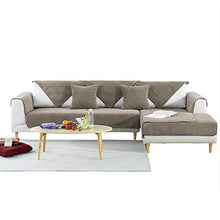 Relax love Copridivano Componibile Impermeabile Velluto 90x180cm Fodera Seduta per Copridivano Angolare,Copripoltrona Fodera Divano Combinazione Antiscivolo in Gomma (Khaki, 90x180cm)