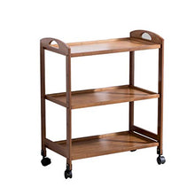 Duan hai rong DHR- 3-Tier Bamboo Carrello con Ruote, Mobile Service Spesa, Legno Commerciale Utility Carrelli, for Bellezza, Parrucchiere, Benessere, Cucina cassetti ristorazione Trolley Bagagli