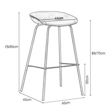 GYPPG Elegante sgabelli Bar per la casa, sgabelli Bar per la Colazione con poggiapiedi, Sedia Bar con Struttura in Ferro battuto, Sedile in Pelle pu, Design Moderno Moderno a 6 Colori