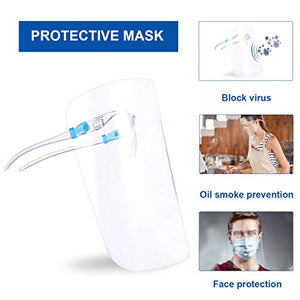 Hemoton Plastica Trasparente Maschera Facciale Maschera da Cucina Antiappannamento Occhiali Antinfortunistici Antispruzzo per Uso Quotidiano in Laboratorio (Colore Casuale)