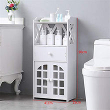 GFDGFDG Armadietto Bagno Organizer da Terra Impermeabile MDF Rack Mobili da Bagno Robusti Bianchi per Soggiorno Camera da Letto Corridoio Cucina