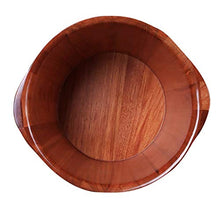 YLL Canna per pediluvio Legno Solido Foot Tub, Maniglia, Foot Tub con Coperchio, Durevole (Size : 36cm)