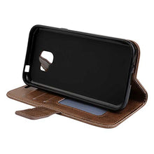 Bear Village® Cover per Samsung Galaxy J2 PRO 2018, Anti Graffio Custodia in Pelle con TPU Interno, Alta qualità Galaxy J2 PRO 2018 Cover con Chiusura Magnetica, Marrone