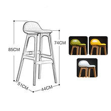Sgabelli da Bar Sedia da Cucina Legno Bar Sgabello con poggiapiedi casa di alta Sgabello Sedie da pranzo Sedili in pelle for Cucina Colazione Contatore, Altezza seduta 74 centimetri, 1pcs i Multi-colo