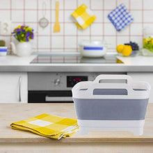 LIMMC Portatile Pieghevole Bacino Pentola con Maniglia per Il Trasporto di Lavaggio di Verdure della Frutta in plastica Pieghevole Benna lavabo per l'escursione di Campeggio di Picnic