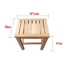 AYHa Bagno sgabello di legno Panca Sgabello legno di gomma Dressing Sgabello Piazza pranzo sgabello da bagno Sgabello con impermeabile Slat Tipo Seduto Surface,33 * 43 * 45cm