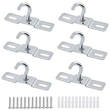 6 Pezzi Ganci in Metallo, Gancio a Soffitto Gancio Leggero 68mm,Carico Fino a 8 kg / 18 libbre, Gancio Resistente per Lampade Europee Ventilatori a Soffitto Supporto per Cesto di Fiori